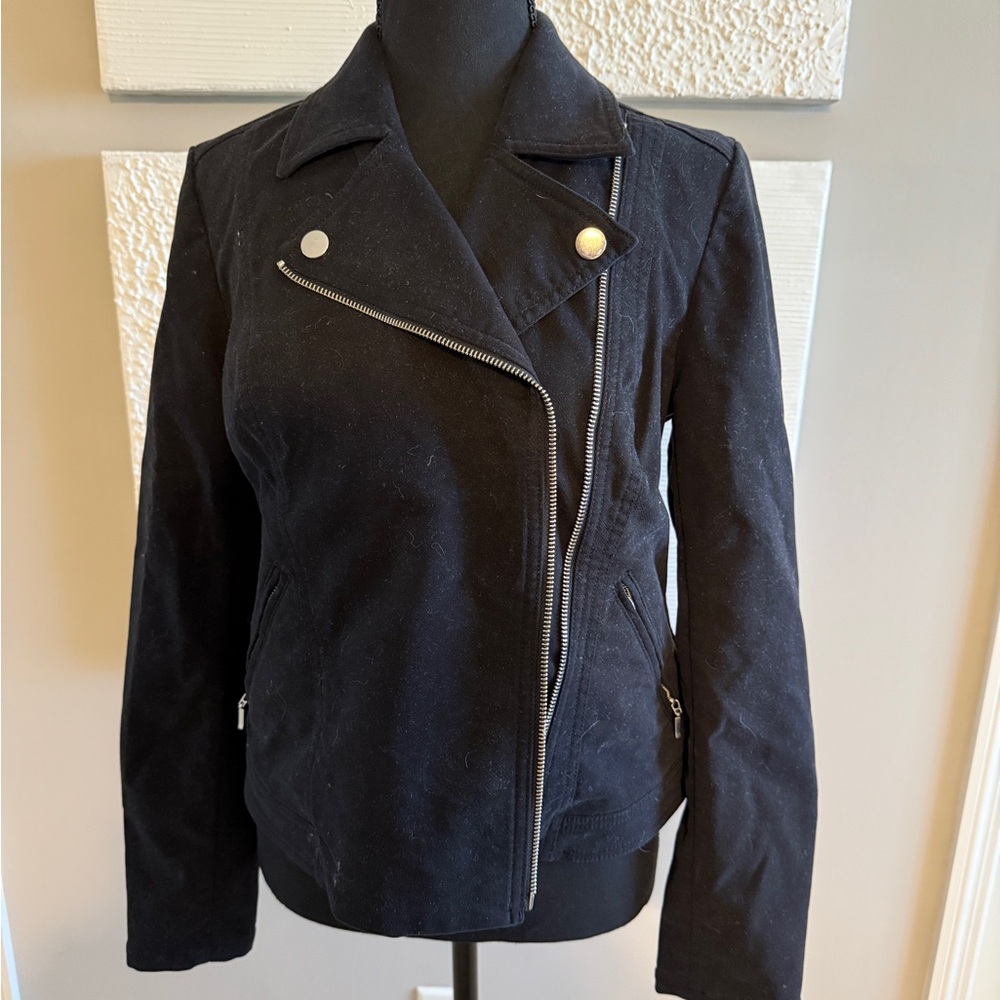 Maison Jules Black Women's Leather Jacket